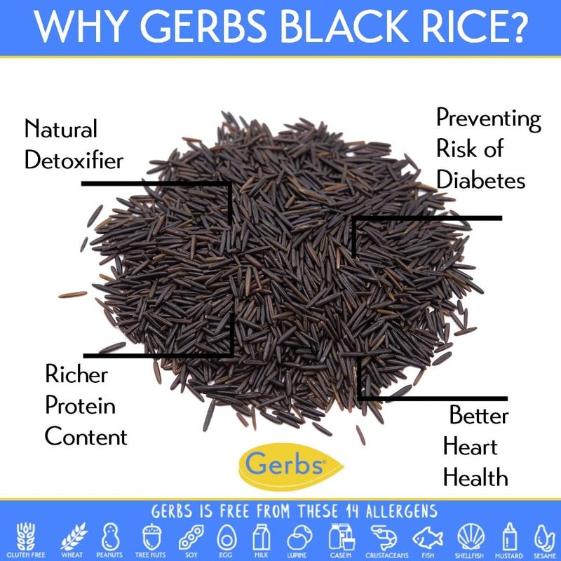 GERBS Wild Black Canadian Rice - 2 LBS Premium Grade, Gluten Free, High in Protein & Fiber - Image 3